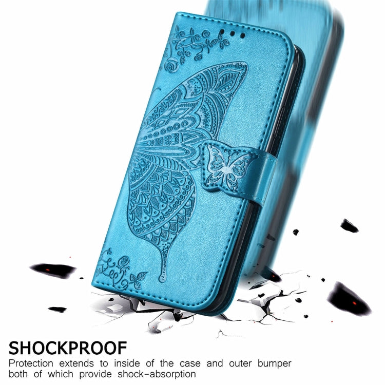 Butterfly Love Flowers Embossed Horizontal Flip Leather Case with Holder & Card Slots & Wallet & Lanyard For CUBOT Note 20(Blue) - More Brand by buy2fix | Online Shopping UK | buy2fix