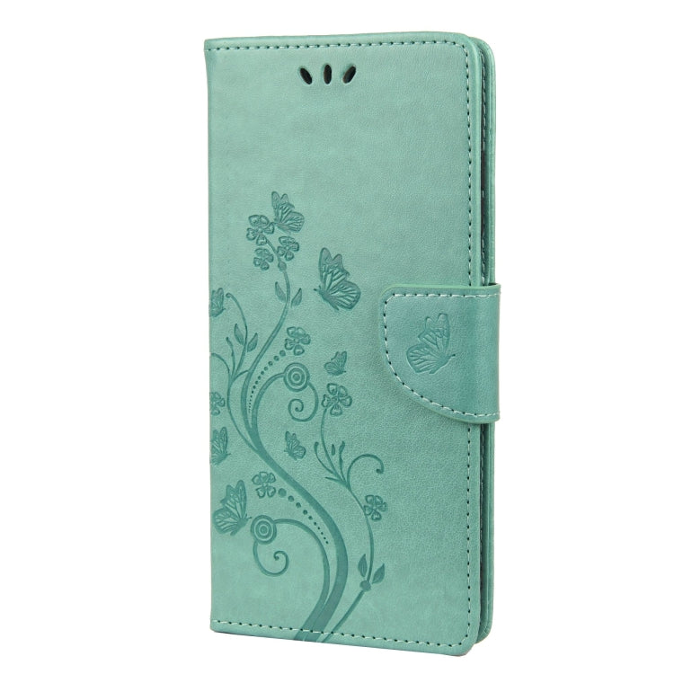 Butterfly Flower Pattern Horizontal Flip Leather Case with Holder & Card Slots & Wallet For Xiaomi Redmi 10(Green) - Xiaomi Cases by buy2fix | Online Shopping UK | buy2fix