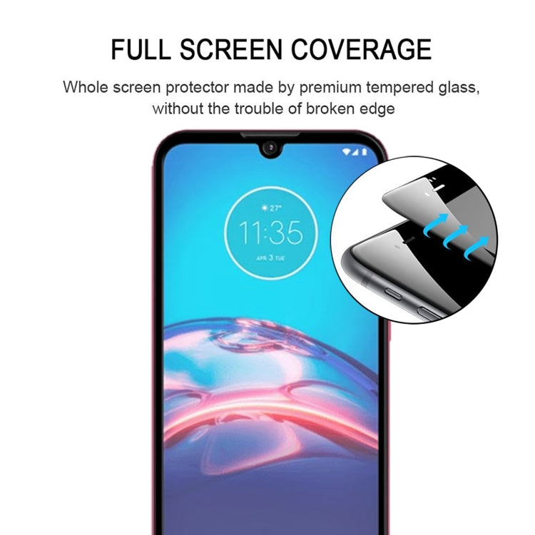 For Motorola Moto E6i Full Glue Full Cover Screen Protector Tempered Glass Film - Motorola Tempered Glass by buy2fix | Online Shopping UK | buy2fix