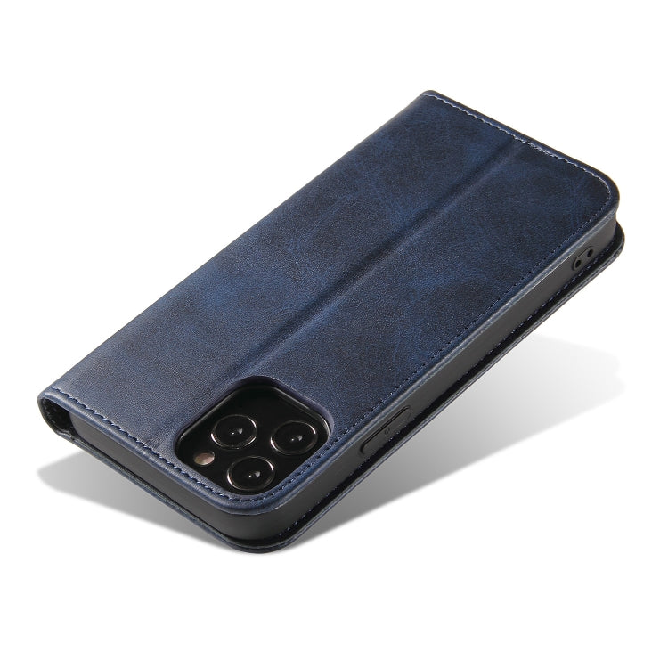 For iPhone 13 Pro Calf Texture Magnetic Horizontal Flip Leather Case with Holder & Card Slots & Wallet (Blue) - iPhone 13 Pro Cases by buy2fix | Online Shopping UK | buy2fix