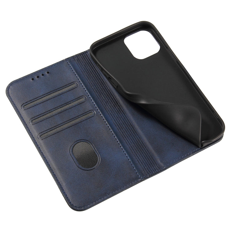 For iPhone 13 Pro Calf Texture Magnetic Horizontal Flip Leather Case with Holder & Card Slots & Wallet (Blue) - iPhone 13 Pro Cases by buy2fix | Online Shopping UK | buy2fix