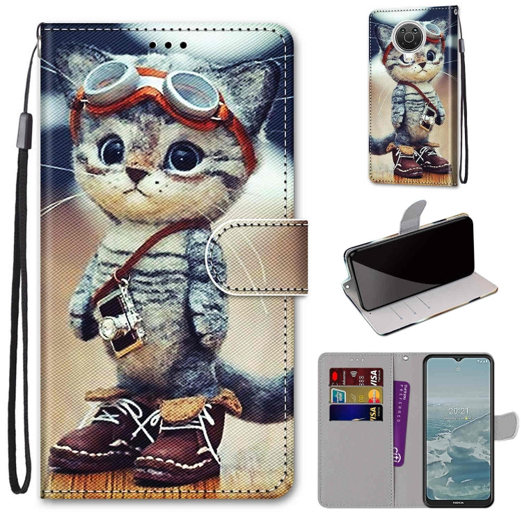For Nokia G20 / G10 / 6.3 Coloured Drawing Cross Texture Horizontal Flip PU Leather Case with Holder & Card Slots & Wallet & Lanyard(Leather Shoes Cat) - Nokia Cases by buy2fix | Online Shopping UK | buy2fix