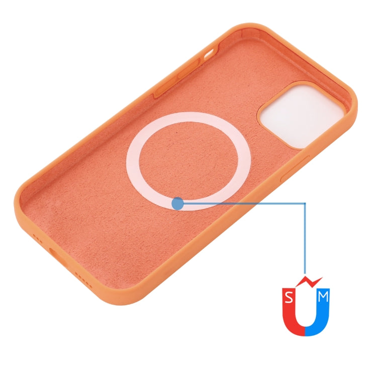 For iPhone 13 Pro Shockproof Silicone Magnetic Magsafe Case (Orange) - iPhone 13 Pro Cases by buy2fix | Online Shopping UK | buy2fix