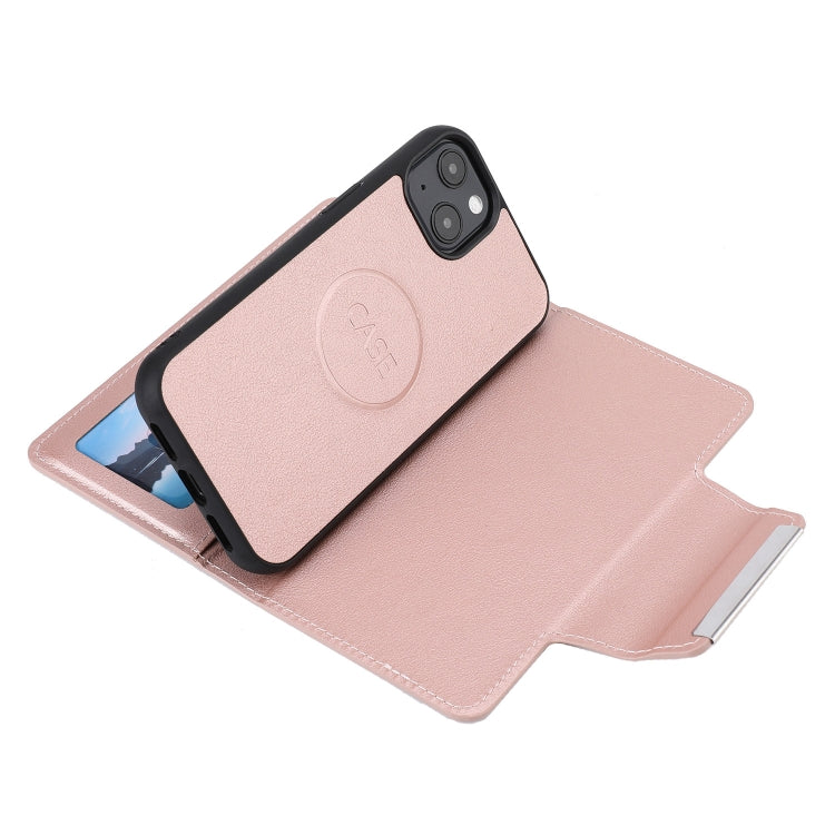 For iPhone 13 Pro Ultra-thin Separable Magnetic Horizontal Flip Leather Case with Card Slot & Wallet (Pink) - iPhone 13 Pro Cases by buy2fix | Online Shopping UK | buy2fix