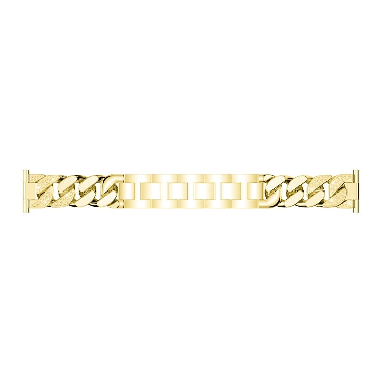 For Garmin Vivoactive 4 / Venu 2 22mm Row Diamonds Denim Chain Watch Band(Gold) - Watch Bands by buy2fix | Online Shopping UK | buy2fix