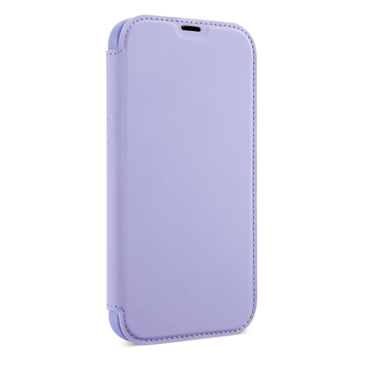 For iPhone 13 Pro Skin Feel Horizontal Flip PU Leather Case with Holder & Card Slot (Taro Purple) - iPhone 13 Pro Cases by buy2fix | Online Shopping UK | buy2fix