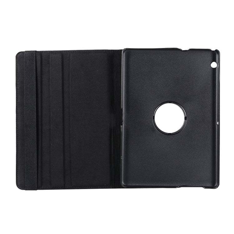 For Huawei MediaPad T3 10 Litchi Texture Horizontal Flip 360 Degrees Rotation Leather Case with Holder(Black) - Huawei by buy2fix | Online Shopping UK | buy2fix