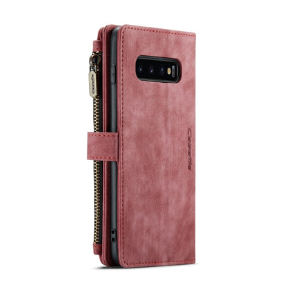 For Samsung Galaxy S10 CaseMe-C30 PU + TPU Multifunctional Horizontal Flip Leather Case with Holder & Card Slot & Wallet & Zipper Pocket(Red) - Galaxy Phone Cases by CaseMe | Online Shopping UK | buy2fix