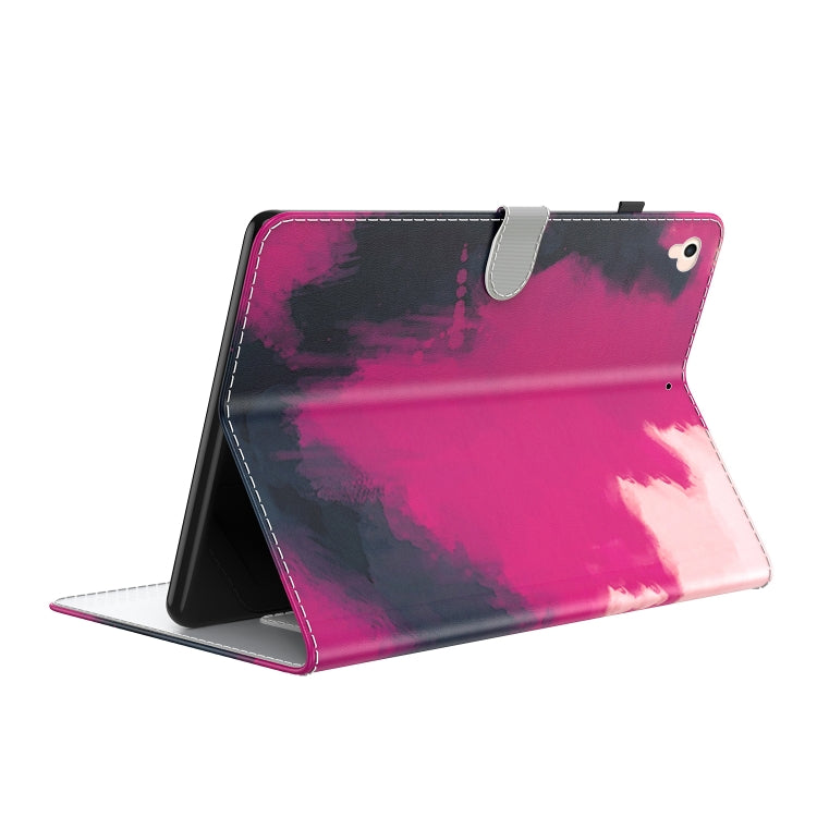 Watercolor Pattern Skin Feel Magnetic Horizontal Flip PU Leather Case with Holder & Card Slots & Photo Frame & Sleep / Wake-up Function For iPad 9.7 (2018 & 2017) / Air 2 / Air(Berry) - iPad 9.7 (2018) & (2017) Cases by buy2fix | Online Shopping UK | buy2fix