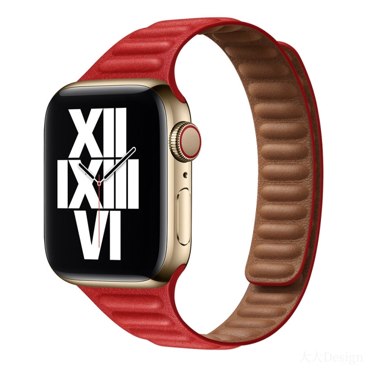 Slimming Loop Magnetic Watch Band For Apple Watch Series 9&8&7 41mm / SE 3&SE 2&6&SE&5&4 40mm / 3&2&1 38mm(Red) - Watch Bands by buy2fix | Online Shopping UK | buy2fix