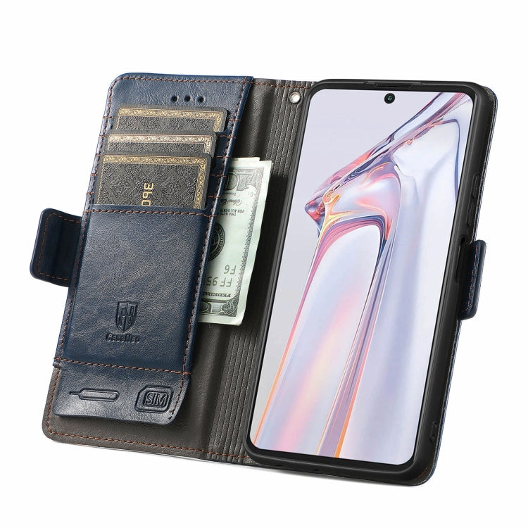 For Blackview A100 CaseNeo Business Splicing Dual Magnetic Buckle Horizontal Flip PU Leather Case with Holder & Card Slots & Wallet(Blue) - More Brand by buy2fix | Online Shopping UK | buy2fix