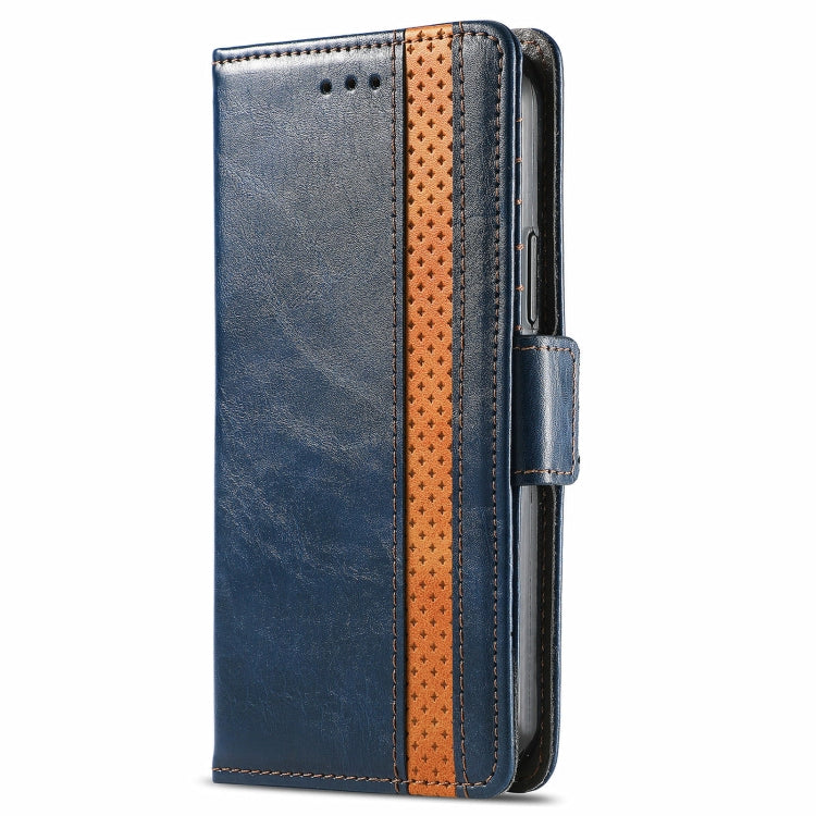 For OPPO Realme GT Master CaseNeo Business Splicing Dual Magnetic Buckle Horizontal Flip PU Leather Case with Holder & Card Slots & Wallet(Blue) - Realme Cases by buy2fix | Online Shopping UK | buy2fix