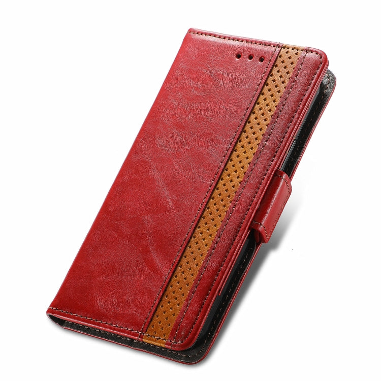 For OPPO Realme GT Master CaseNeo Business Splicing Dual Magnetic Buckle Horizontal Flip PU Leather Case with Holder & Card Slots & Wallet(Red) - Realme Cases by buy2fix | Online Shopping UK | buy2fix