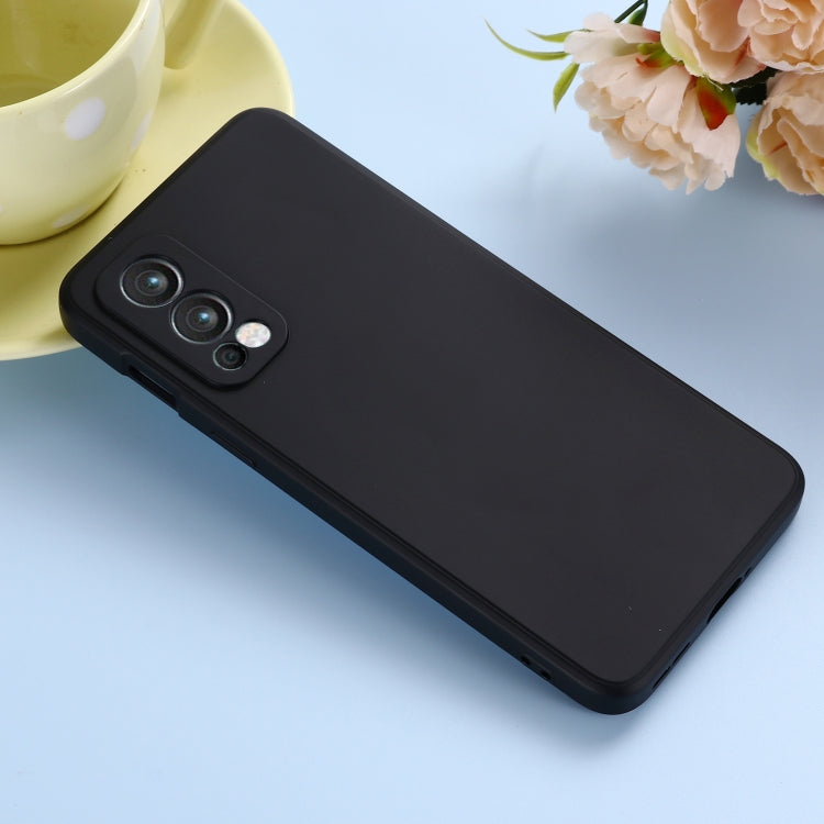 For OnePlus Nord 2 5G Solid Color Liquid Silicone Shockproof Full Coverage Protective Case(Black) - OnePlus Cases by buy2fix | Online Shopping UK | buy2fix