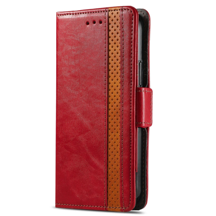 For Motorola Edge 20 Pro CaseNeo Business Splicing Dual Magnetic Buckle Horizontal Flip PU Leather Case with Holder & Card Slots & Wallet(Red) - Motorola Cases by buy2fix | Online Shopping UK | buy2fix