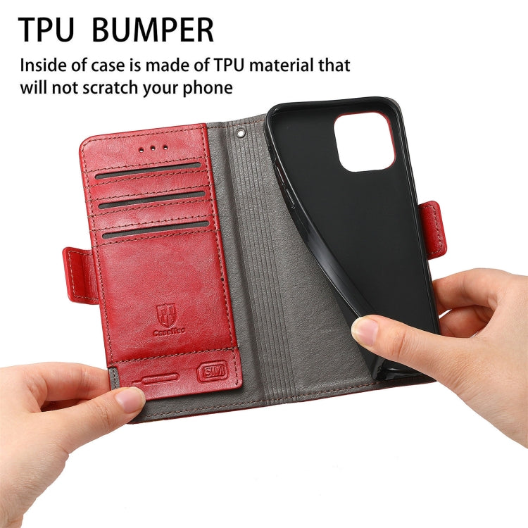 For Motorola Edge 20 Pro CaseNeo Business Splicing Dual Magnetic Buckle Horizontal Flip PU Leather Case with Holder & Card Slots & Wallet(Red) - Motorola Cases by buy2fix | Online Shopping UK | buy2fix