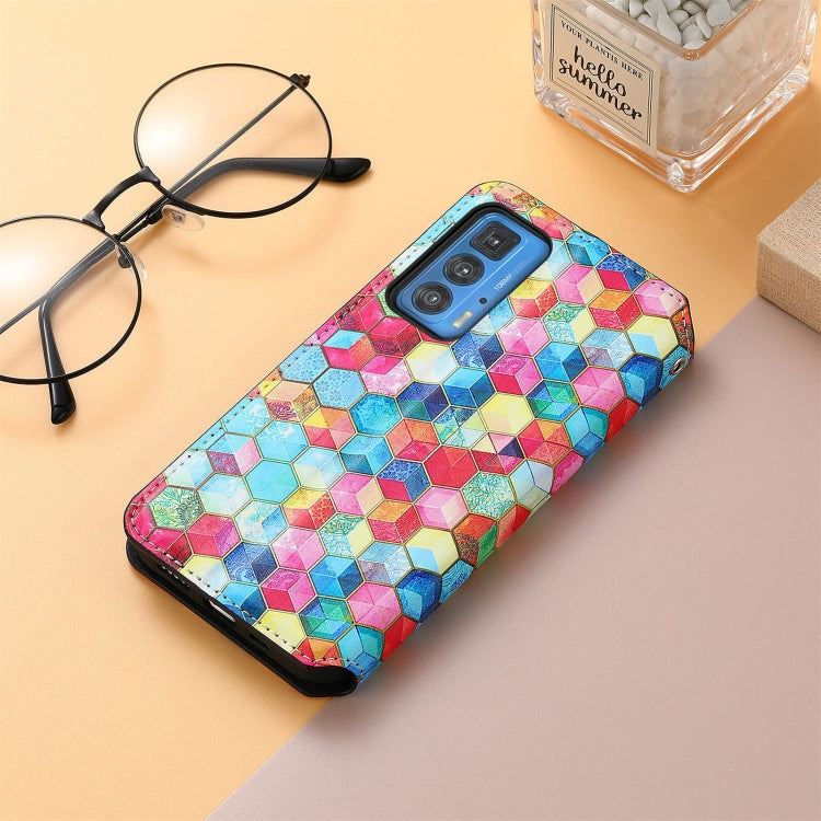 For Motorola Edge 20 Pro Colorful Magnetic Horizontal Flip PU Leather Case with Holder & Card Slot & Wallet(Magic Space) - Motorola Cases by buy2fix | Online Shopping UK | buy2fix