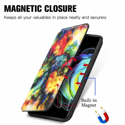 For Motorola Edge 20 Colorful Magnetic Horizontal Flip PU Leather Case with Holder & Card Slot & Wallet(Colorful Cloud) - Motorola Cases by buy2fix | Online Shopping UK | buy2fix