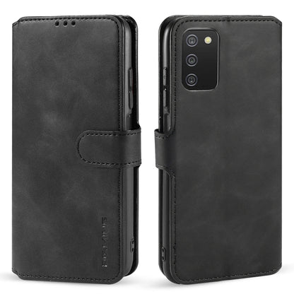 For Samsung Galaxy A03s 166mm DG.MING Retro Oil Side Horizontal Flip Leather Case with Holder & Card Slots & Wallet(Black) - Galaxy Phone Cases by DG.MING | Online Shopping UK | buy2fix