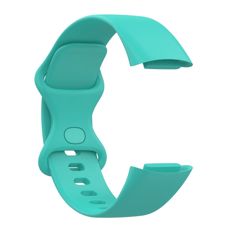 For Fitbit Charge 5 Silicone Watch Band, Size:L(Mint Green) - Watch Bands by buy2fix | Online Shopping UK | buy2fix