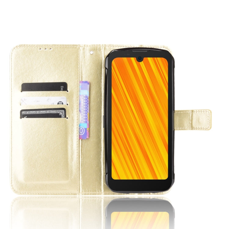 For Doogee S59 / S59 Pro Crazy Horse Texture Horizontal Flip Leather Case with Holder & Card Slots & Lanyard(Gold) - More Brand by buy2fix | Online Shopping UK | buy2fix