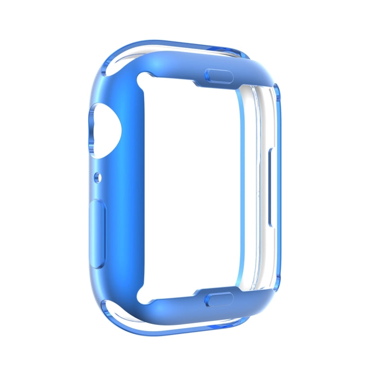 Shockproof TPU All-inclusive Electroplate Protective Case For Apple Watch Series 8 / 7 45mm(Blue) - Watch Cases by buy2fix | Online Shopping UK | buy2fix