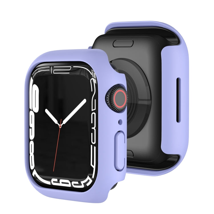 Shockproof TPU Protective Case For Apple Watch Series 9 / 8 / 7 45mm(Pink Purple) - Watch Cases by buy2fix | Online Shopping UK | buy2fix