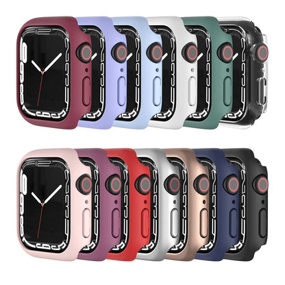 Shockproof TPU Protective Case For Apple Watch Series 9 / 8 / 7 45mm(Pink Purple) - Watch Cases by buy2fix | Online Shopping UK | buy2fix