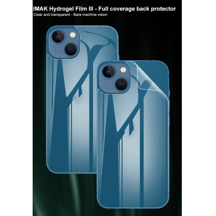 For iPhone 13 mini 2pcs IMAK Curved Full Screen Hydrogel Film Back Protector - iPhone 13 mini Tempered Glass by imak | Online Shopping UK | buy2fix