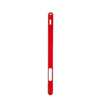 Two-hole Solid Color Silicone Stylus Protective Case For Apple Pencil 2(Red) - Pencil Accessories by buy2fix | Online Shopping UK | buy2fix