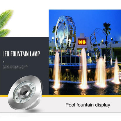 18W Landscape Ring LED Stainless Steel Underwater Fountain Light(Warm Light) - Underwater Lights by buy2fix | Online Shopping UK | buy2fix