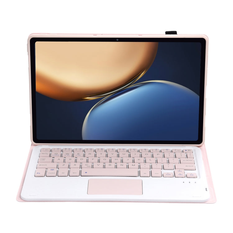 AHV7-A Lambskin Texture Ultra-thin Bluetooth Keyboard Leather Tablet Case with Touchpad For Honor Pad V8 / Tablet V7 Pro(Pink) - Huawei Keyboard by buy2fix | Online Shopping UK | buy2fix