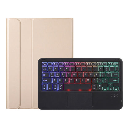 A08-AS Ultra-thin Backlight Bluetooth Keyboard Leather Case with Touchpad For Samsung Galaxy Tab A8 2021 SM-X205 / SM-X200(Gold) - Samsung Keyboard by buy2fix | Online Shopping UK | buy2fix