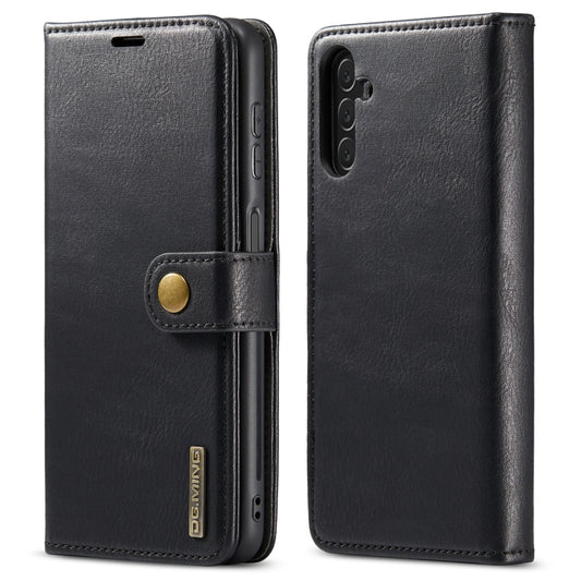 For Samsung Galaxy A13 5G DG.MING Crazy Horse Texture Detachable Magnetic Leather Phone Case(Black) - Galaxy Phone Cases by DG.MING | Online Shopping UK | buy2fix