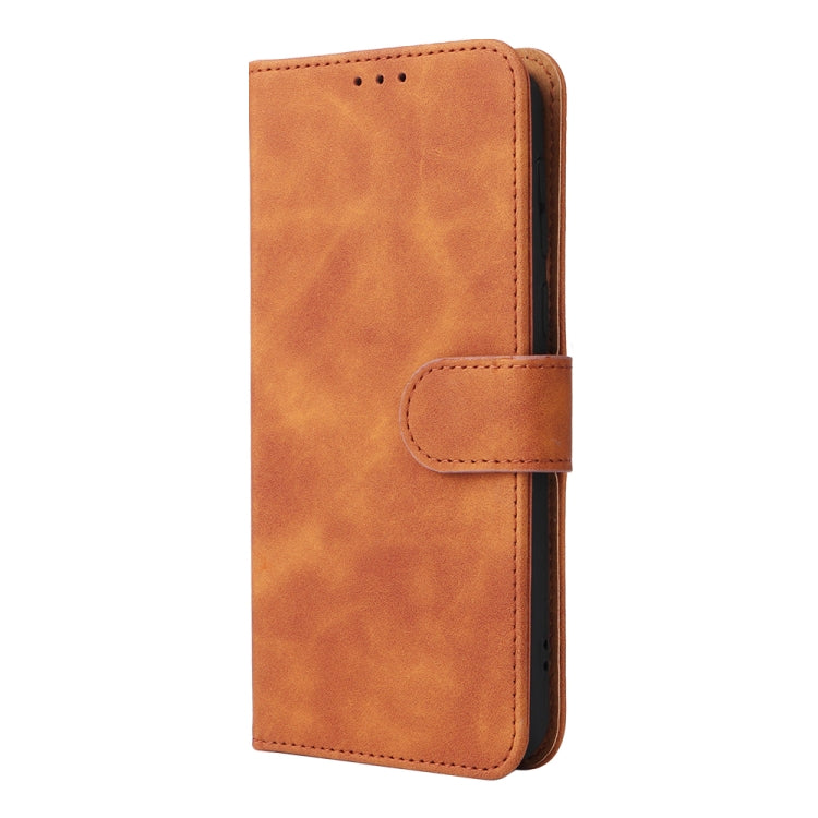 For Ulefone Note 6 Skin Feel Magnetic Flip Leather Phone Case(Brown) - Ulefone Cases by buy2fix | Online Shopping UK | buy2fix