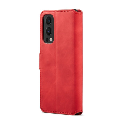 For OnePlus Nord 2 DG.MING Retro Oil Side Horizontal Flip Leather Case with Holder & Card Slots & Wallet(Red) - OnePlus Cases by DG.MING | Online Shopping UK | buy2fix