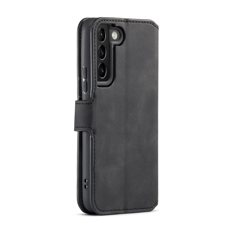 For Samsung Galaxy S22+ DG.MING Retro Oil Side Horizontal Flip Leather Case with Holder & Card Slots & Wallet(Black) - Galaxy S22+ 5G Cases by DG.MING | Online Shopping UK | buy2fix