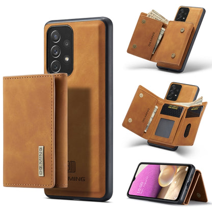 For Samsung Galaxy A33 5G DG.MING M1 Series 3-Fold Multi Card Wallet  Phone Case(Brown) - Galaxy Phone Cases by DG.MING | Online Shopping UK | buy2fix