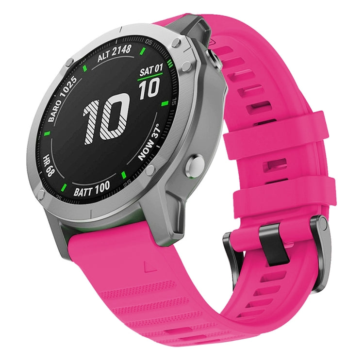 For Garmin Fenix 7 Silicone Watch Band(Pink) - Watch Bands by buy2fix | Online Shopping UK | buy2fix