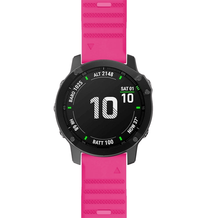 For Garmin Fenix 7 Silicone Watch Band(Pink) - Watch Bands by buy2fix | Online Shopping UK | buy2fix