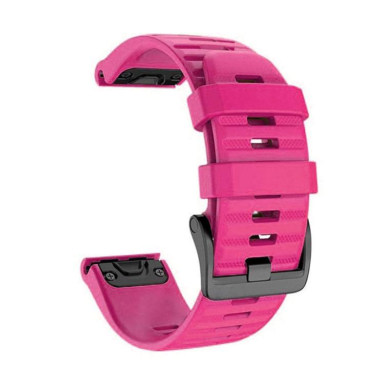 For Garmin Fenix 7 Silicone Watch Band(Pink) - Watch Bands by buy2fix | Online Shopping UK | buy2fix