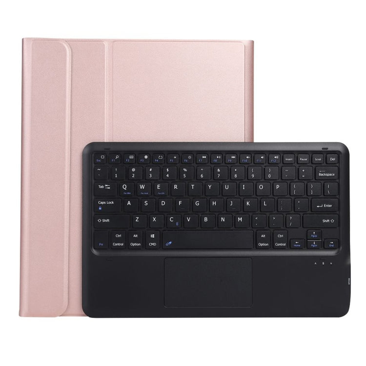 A800B-A Split Bluetooth Keyboard Leather Case with Holder & Pen Slot & Touchpad For Samsung Galaxy Tab S8+ X800(Rose Gold) - Samsung Keyboard by buy2fix | Online Shopping UK | buy2fix