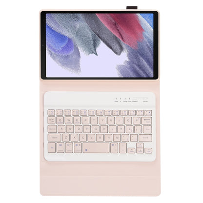 A220 Candy Color TPU Detachable Bluetooth Keyboard Leather Case with Bracket For Samsung Galaxy Tab A7 Lite 8.7 T220 / T225(Pink) - Samsung Keyboard by buy2fix | Online Shopping UK | buy2fix