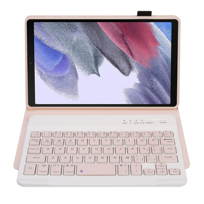 A220 Candy Color TPU Detachable Bluetooth Keyboard Leather Case with Bracket For Samsung Galaxy Tab A7 Lite 8.7 T220 / T225(Pink) - Samsung Keyboard by buy2fix | Online Shopping UK | buy2fix