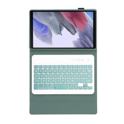 A220 Candy Color TPU Detachable Bluetooth Keyboard Leather Case with Bracket For Samsung Galaxy Tab A7 Lite 8.7 T220 / T225(Dark Green) - Samsung Keyboard by buy2fix | Online Shopping UK | buy2fix