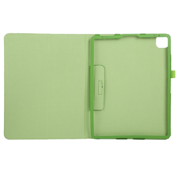 For iPad Air 13 2025 / 2024 / iPad Pro 12.9 2022 / 2021 / 2020 / 2018 Litchi Texture Solid Color Leather Tablet Case(Green) - iPad Pro 12.9 (2022/2021) Cases by buy2fix | Online Shopping UK | buy2fix