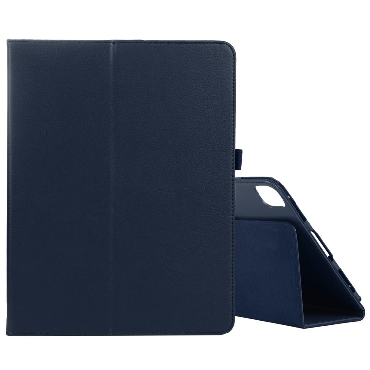 For iPad Air 13 2025 / 2024 / iPad Pro 12.9 2022 / 2021 / 2020 / 2018 Litchi Texture Solid Color Leather Tablet Case(Dark Blue) - iPad Pro 12.9 (2022/2021) Cases by buy2fix | Online Shopping UK | buy2fix