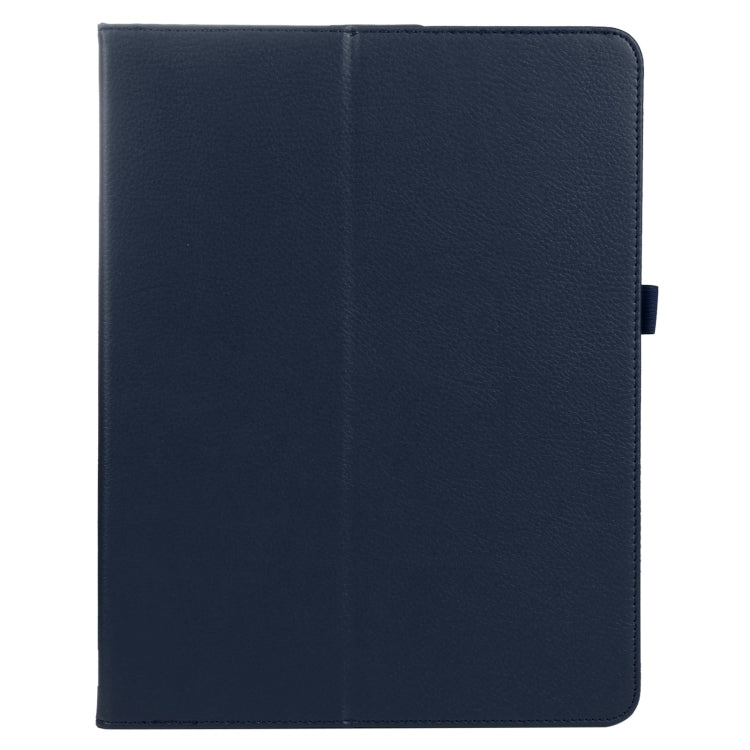 For iPad Air 13 2025 / 2024 / iPad Pro 12.9 2022 / 2021 / 2020 / 2018 Litchi Texture Solid Color Leather Tablet Case(Dark Blue) - iPad Pro 12.9 (2022/2021) Cases by buy2fix | Online Shopping UK | buy2fix