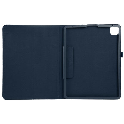 For iPad Air 13 2025 / 2024 / iPad Pro 12.9 2022 / 2021 / 2020 / 2018 Litchi Texture Solid Color Leather Tablet Case(Dark Blue) - iPad Pro 12.9 (2022/2021) Cases by buy2fix | Online Shopping UK | buy2fix