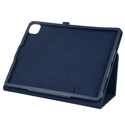 For iPad Air 13 2025 / 2024 / iPad Pro 12.9 2022 / 2021 / 2020 / 2018 Litchi Texture Solid Color Leather Tablet Case(Dark Blue) - iPad Pro 12.9 (2022/2021) Cases by buy2fix | Online Shopping UK | buy2fix